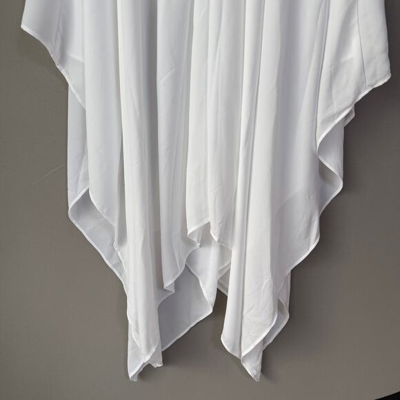 Express sz S/P White Handkerchief Hem Slip fairy Dress NWT - Picture 8 of 9